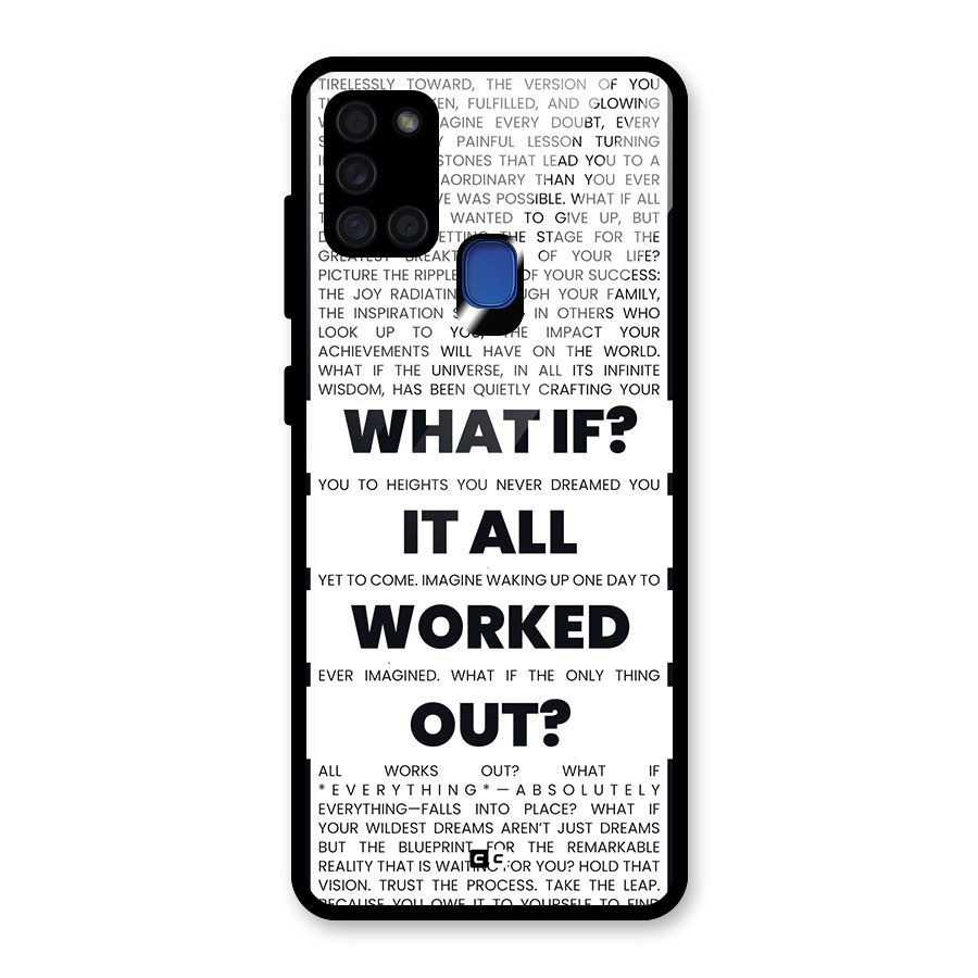 What If Glass Back Case for Galaxy A21s