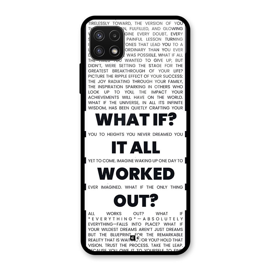 What If Glass Back Case for Galaxy A22 5G