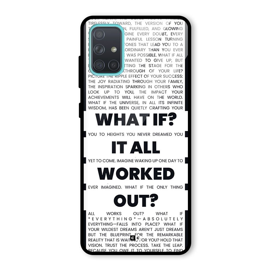 What If Glass Back Case for Galaxy A71
