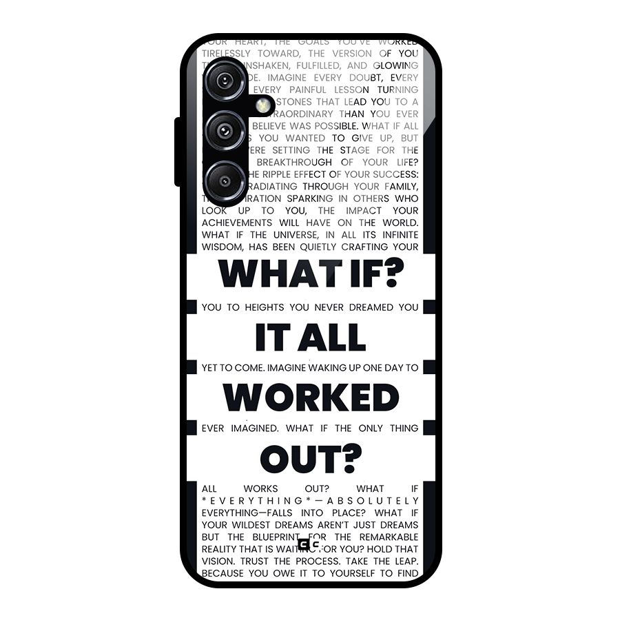 What If Glass Back Case for Galaxy M34 5G