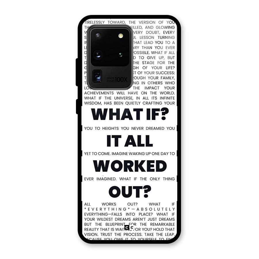 What If Glass Back Case for Galaxy S20 Ultra