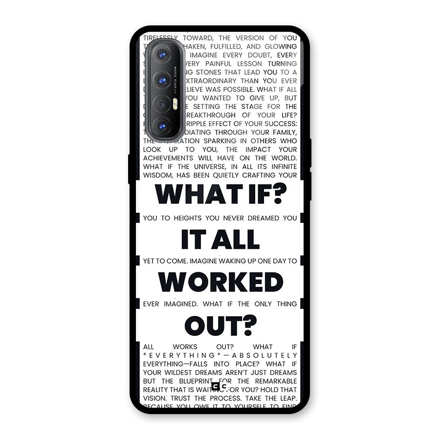 What If Glass Back Case for Oppo Reno3 Pro