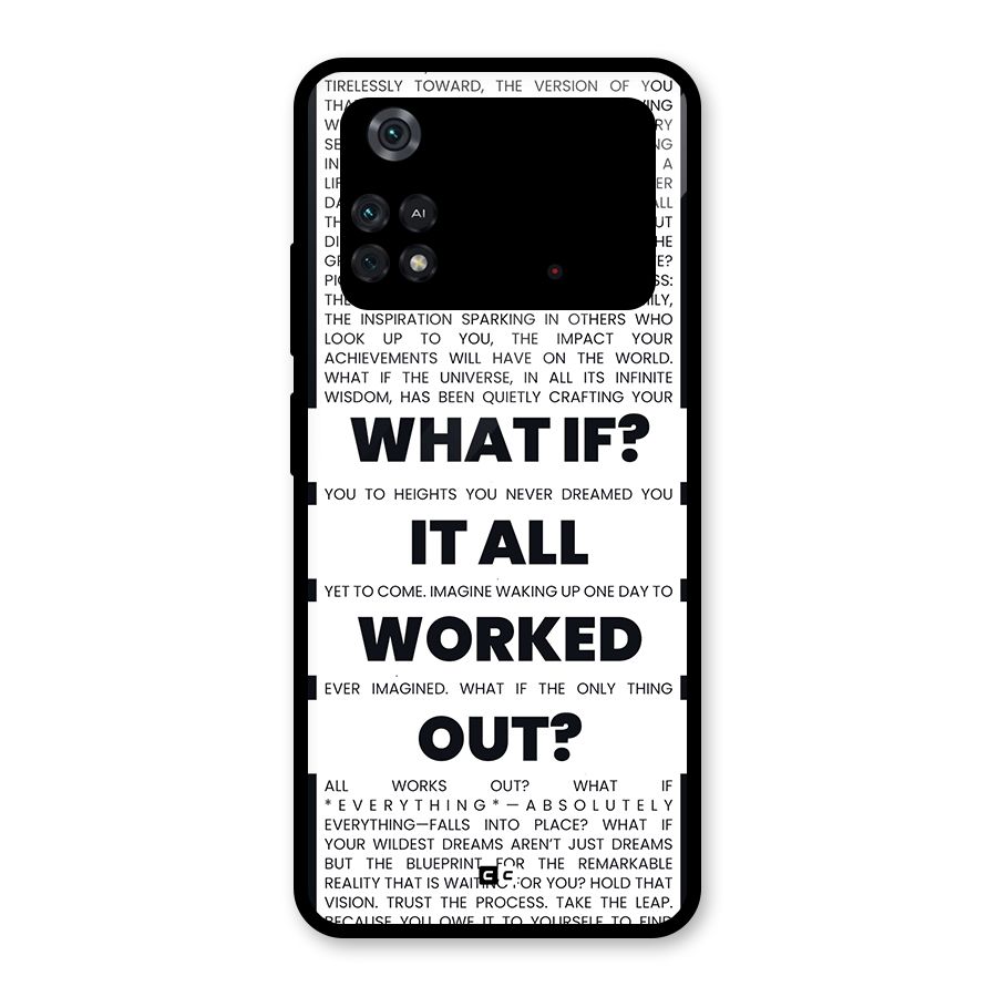 What If Glass Back Case for Poco M4 Pro 4G