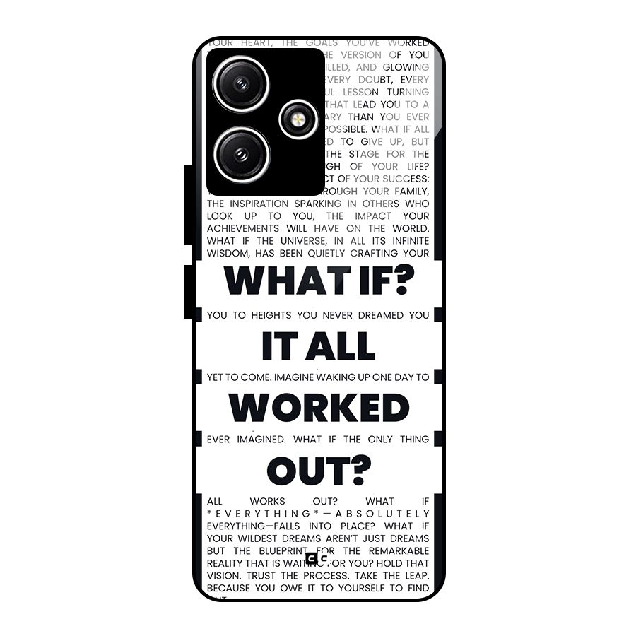 What If Glass Back Case for Poco M6 Pro