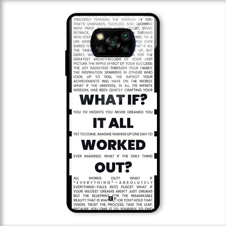 What If Glass Back Case for Poco X3