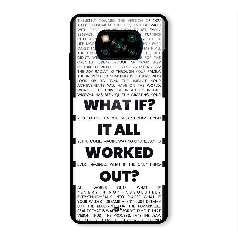 What If Glass Back Case for Poco X3 Pro