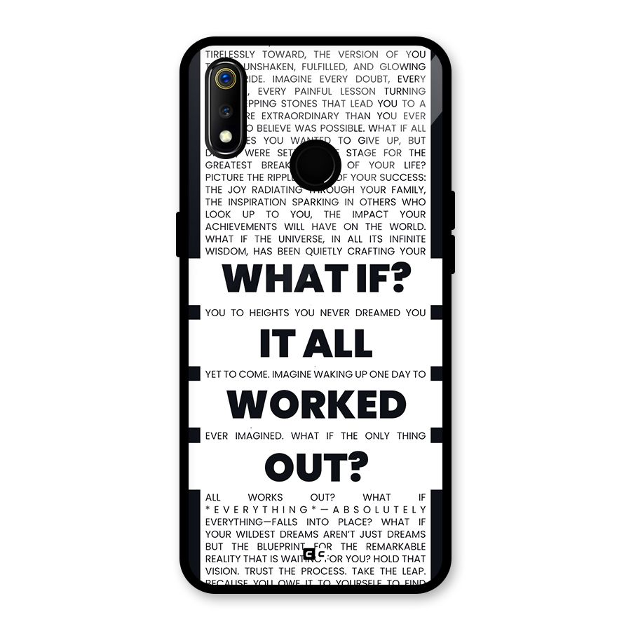 What If Glass Back Case for Realme 3i