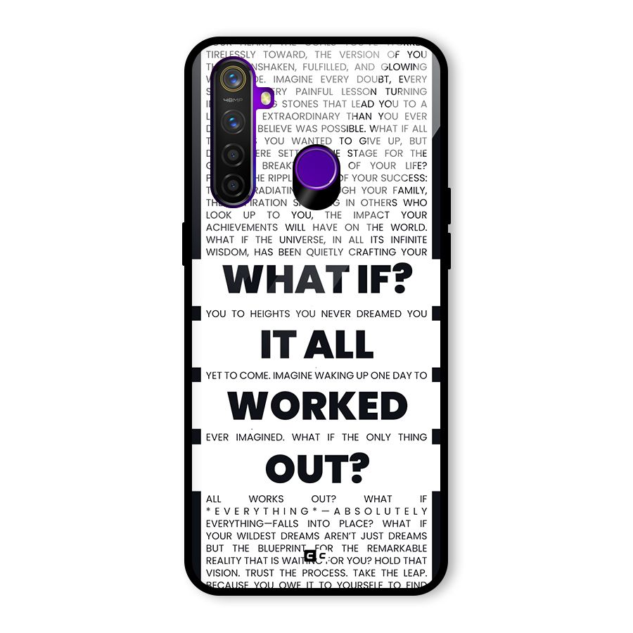What If Glass Back Case for Realme 5 Pro