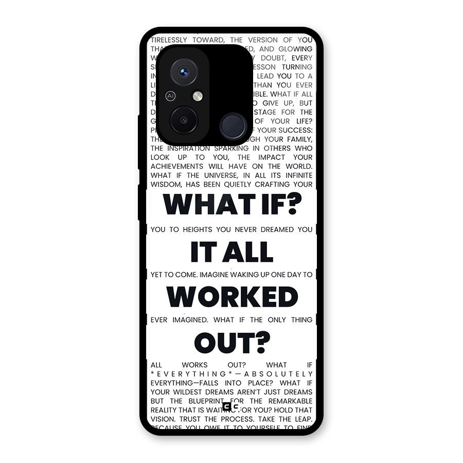 What If Glass Back Case for Redmi 12C
