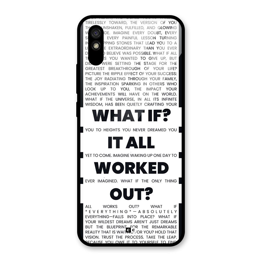 What If Glass Back Case for Redmi 9i
