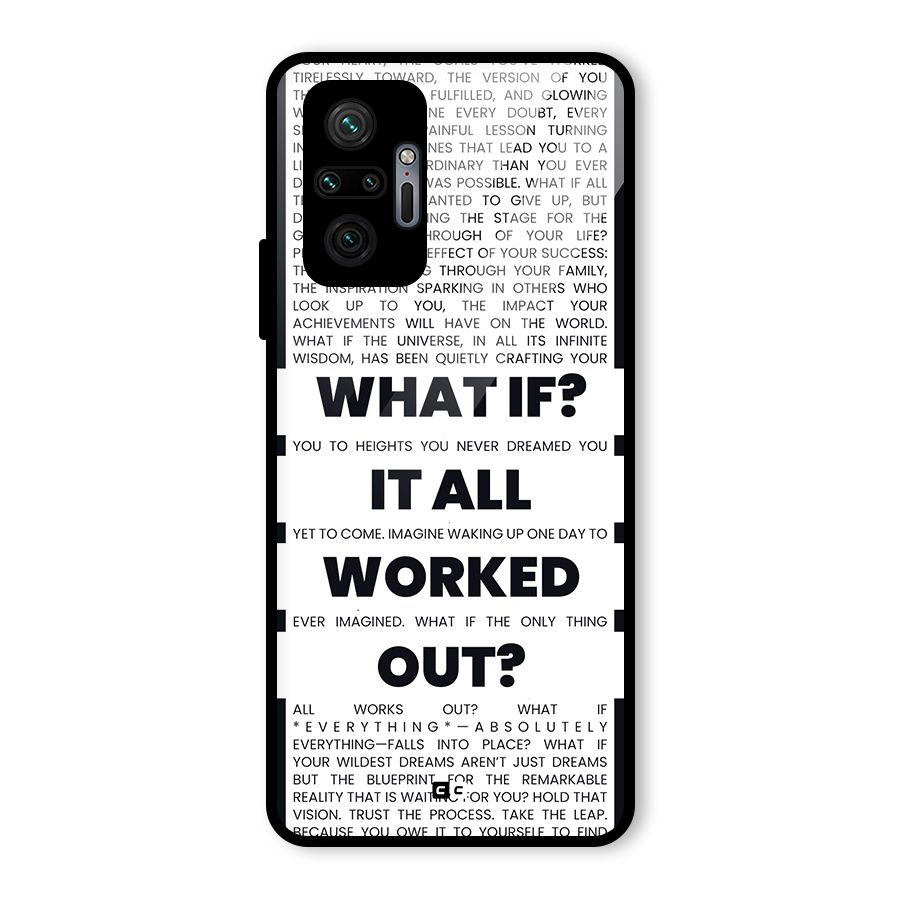 What If Glass Back Case for Redmi Note 10 Pro