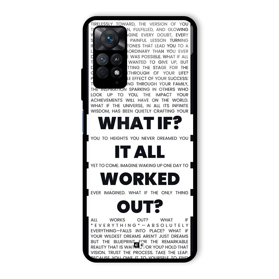 What If Glass Back Case for Redmi Note 11 Pro