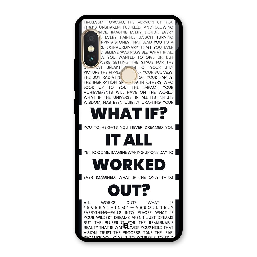 What If Glass Back Case for Redmi Note 5 Pro