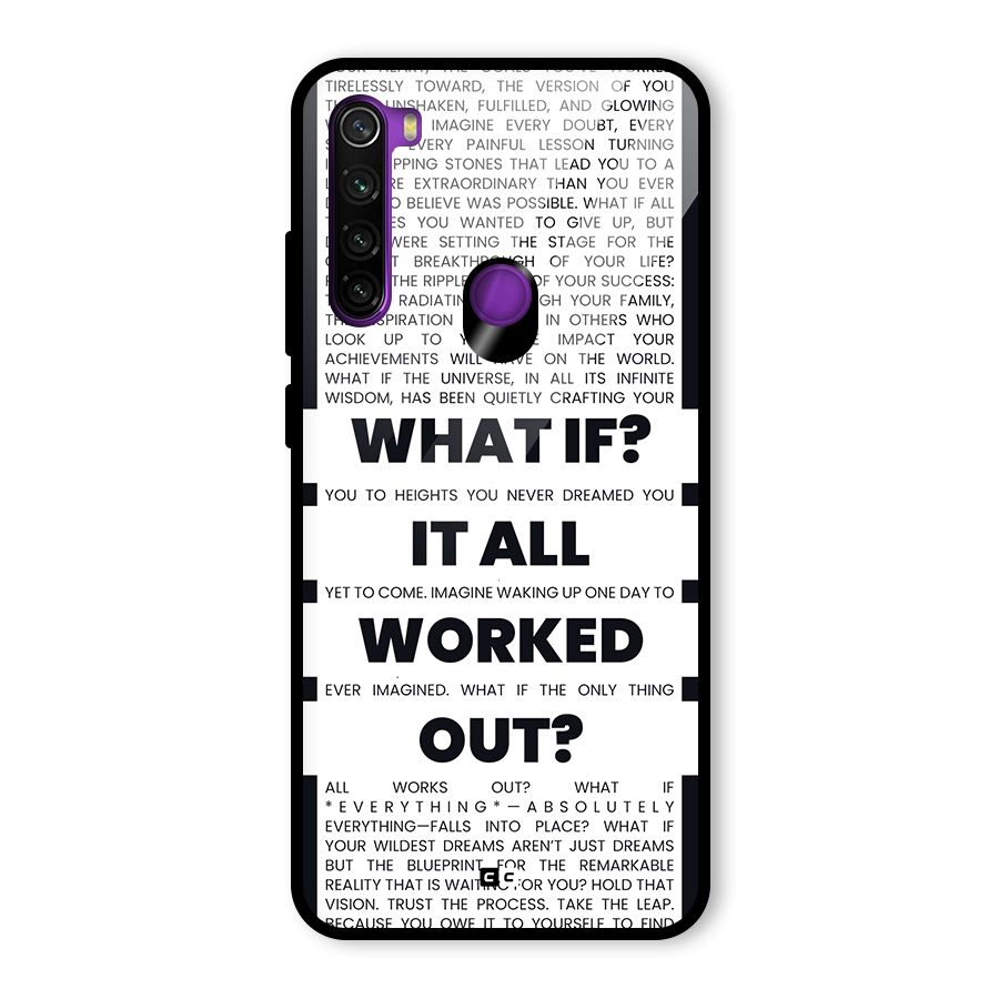 What If Glass Back Case for Redmi Note 8
