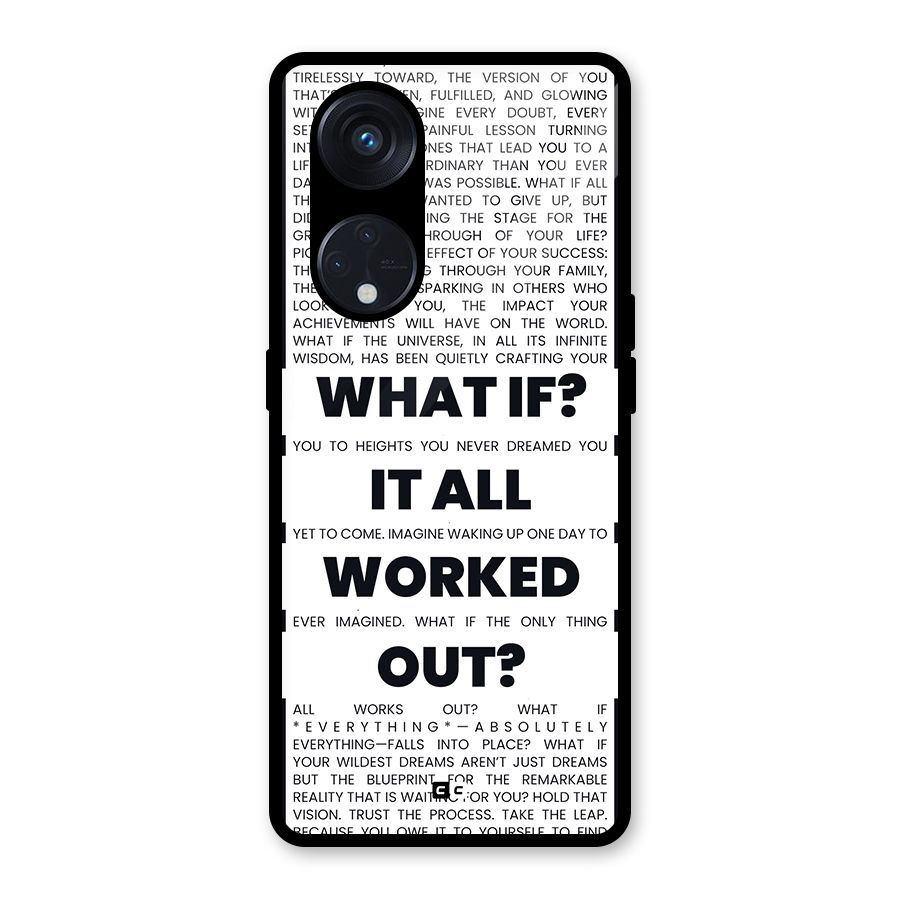 What If Glass Back Case for Reno8 T 5G