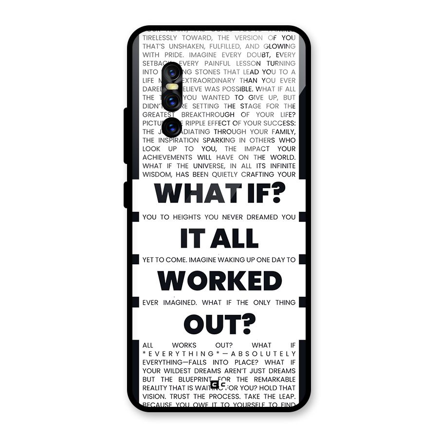 What If Glass Back Case for Vivo V15 Pro