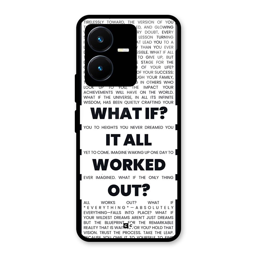 What If Glass Back Case for Vivo Y22s