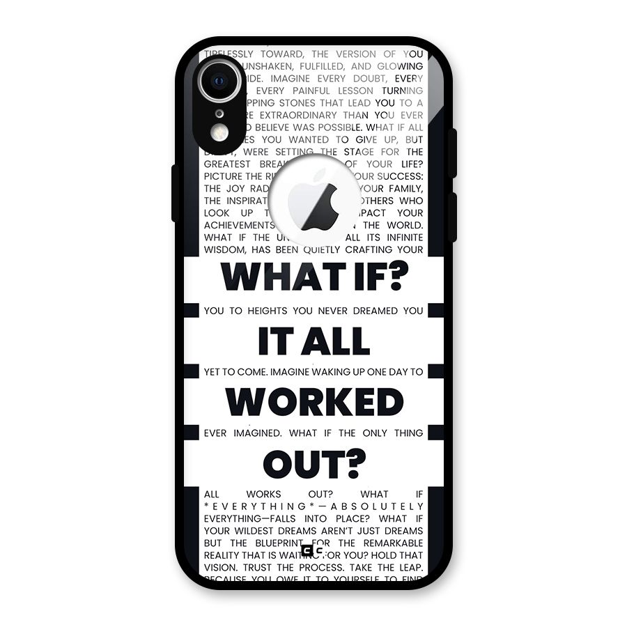 What If Glass Back Case for iPhone XR Logo Cut