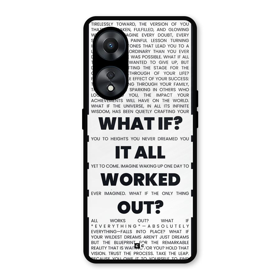 What If Metal Back Case for Oppo A78