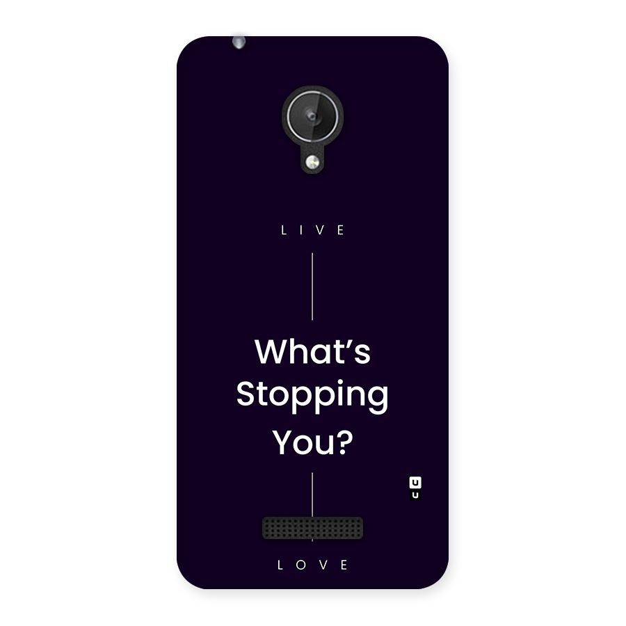 What Stopping You Back Case for Canvas Spark Q380