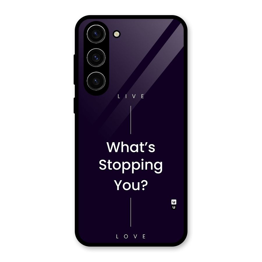 What Stopping You Glass Back Case for Galaxy S23 Plus