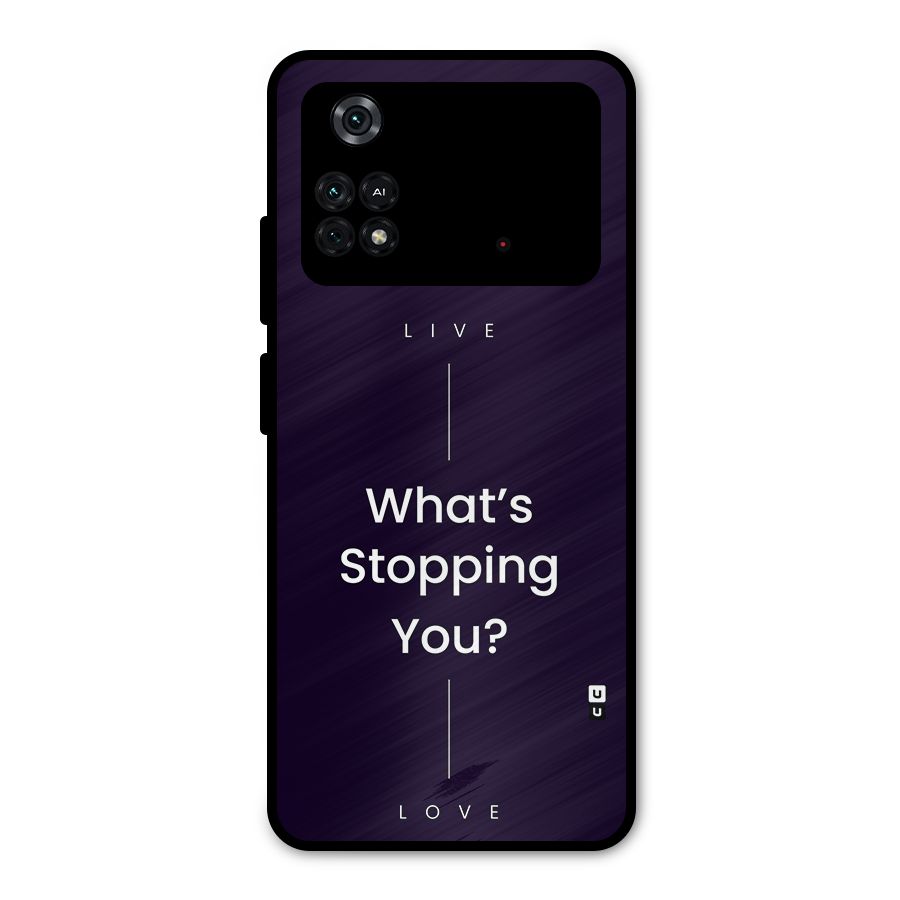 What Stopping You Metal Back Case for Poco M4 Pro 4G