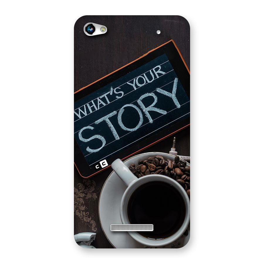 Whats Your Story Back Case for Canvas Hue 2 A316