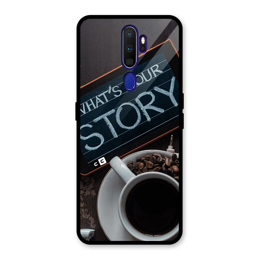 Whats Your Story Glass Back Case for Oppo A9 (2020)