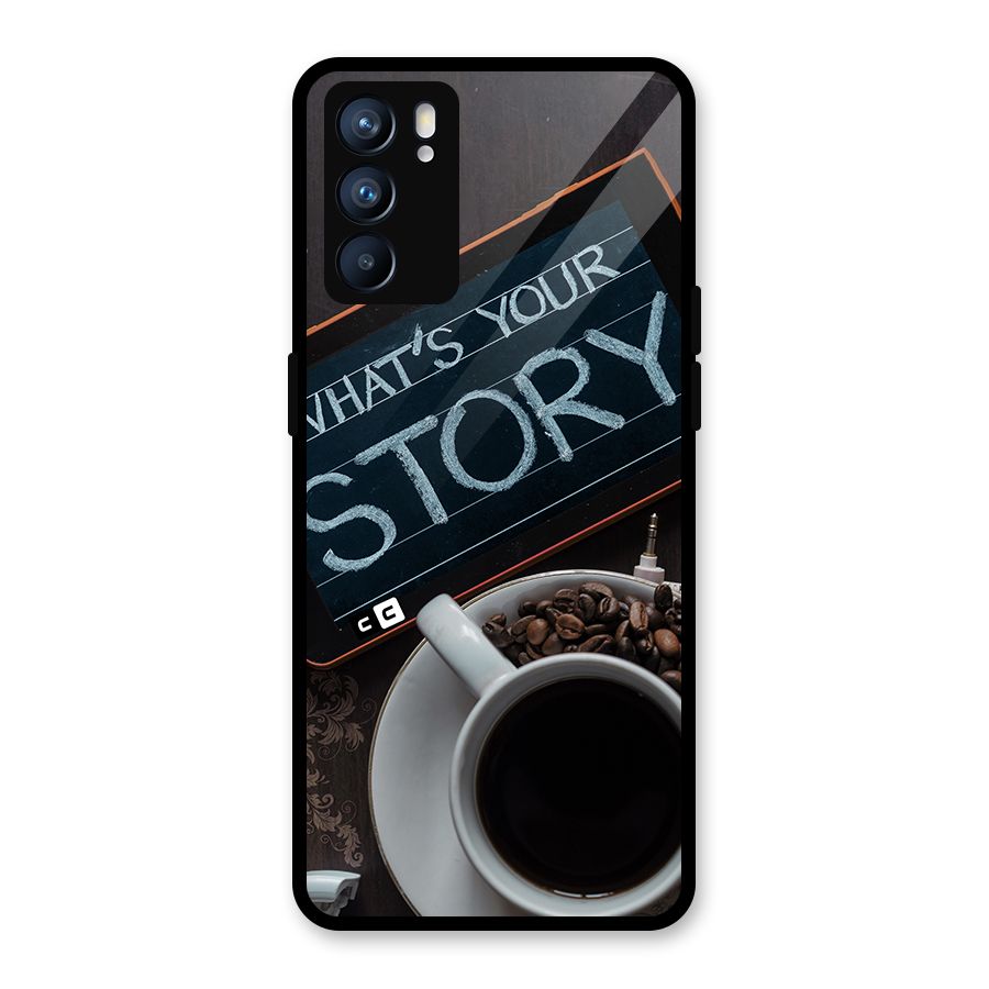 Whats Your Story Glass Back Case for Oppo Reno6 5G