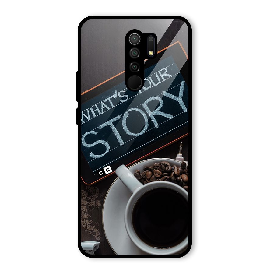 Whats Your Story Glass Back Case for Poco M2