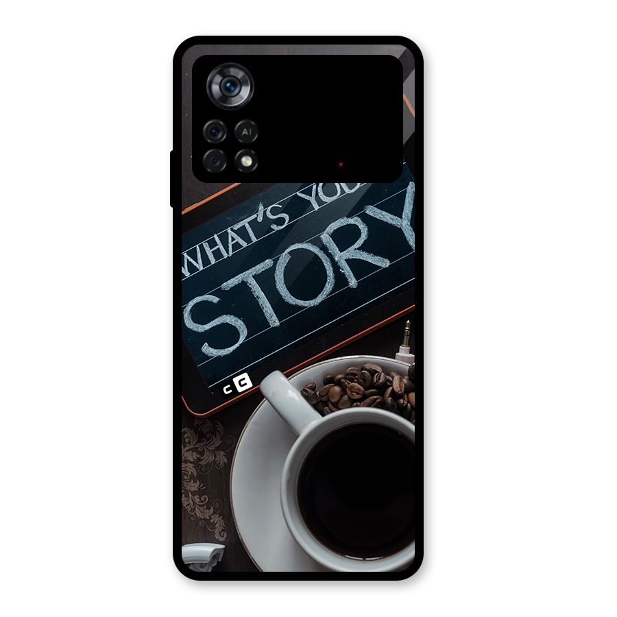 Whats Your Story Glass Back Case for Poco X4 Pro 5G