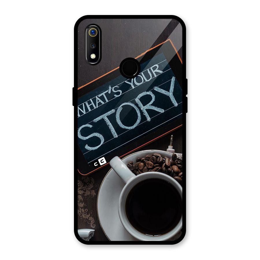 Whats Your Story Glass Back Case for Realme 3i