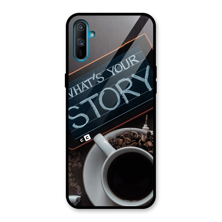 Whats Your Story Glass Back Case for Realme C3