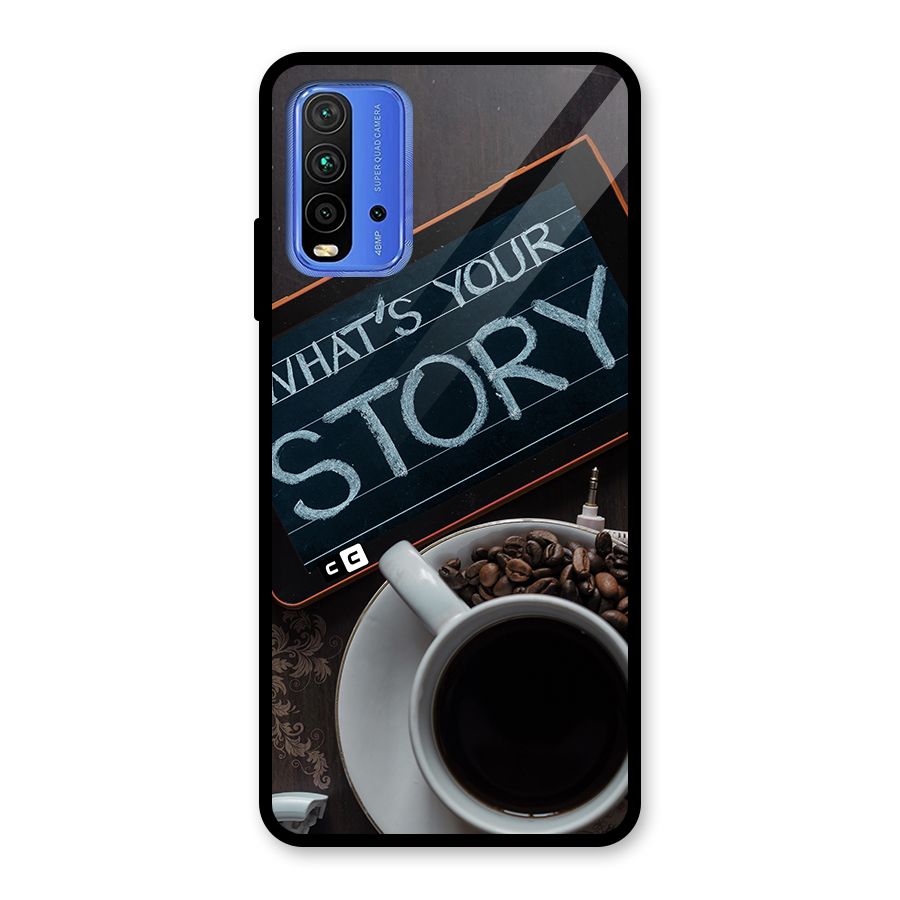 Whats Your Story Glass Back Case for Redmi 9 Power