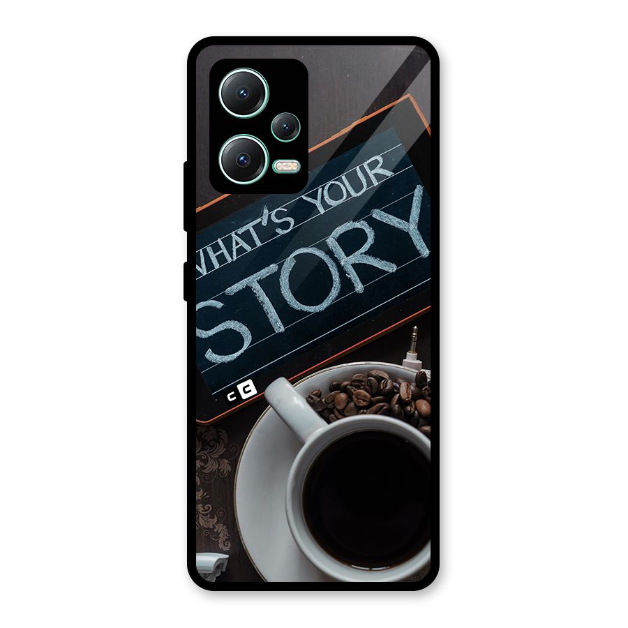 Whats Your Story Glass Back Case for Redmi Note 12 5G