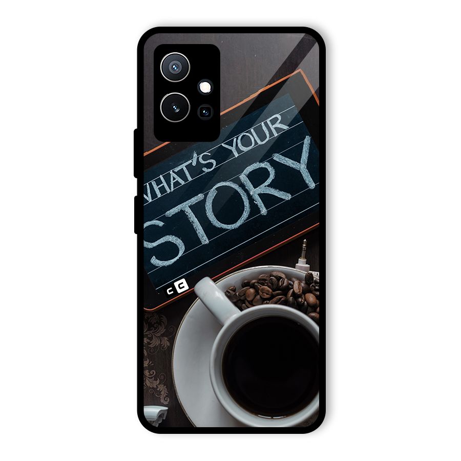 Whats Your Story Glass Back Case for Vivo T1 5G