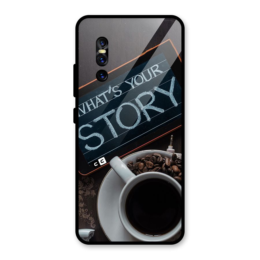 Whats Your Story Glass Back Case for Vivo V15 Pro
