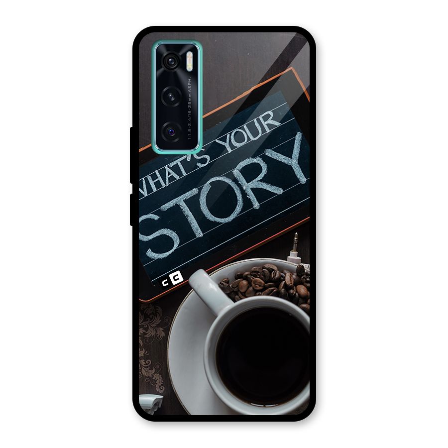 Whats Your Story Glass Back Case for Vivo V20 SE