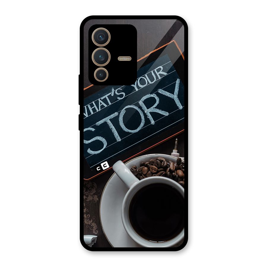 Whats Your Story Glass Back Case for Vivo V23 5G