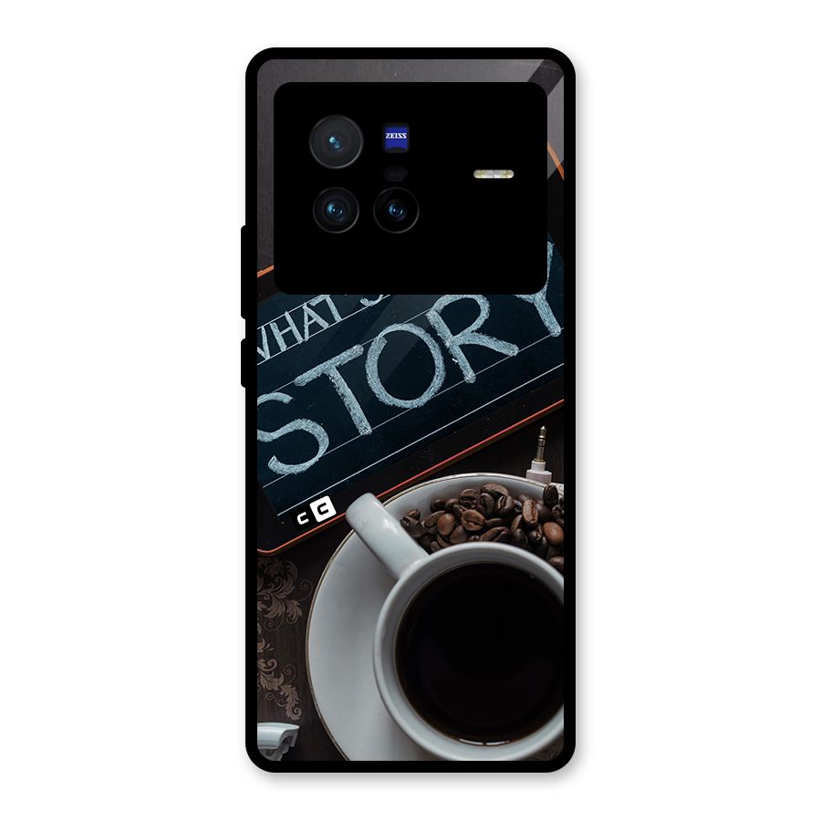 Whats Your Story Glass Back Case for Vivo X80