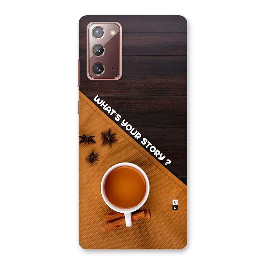 Whats Your Tea Story Back Case for Galaxy Note 20