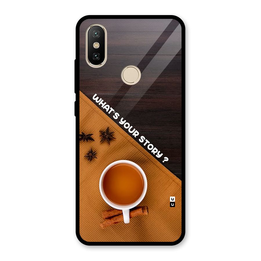 Whats Your Tea Story Glass Back Case for Redmi A2