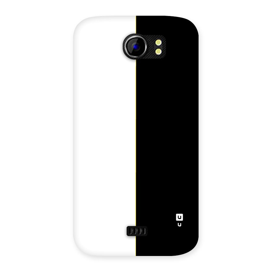 White Black Super Minimalistic Back Case for Canvas 2 A110