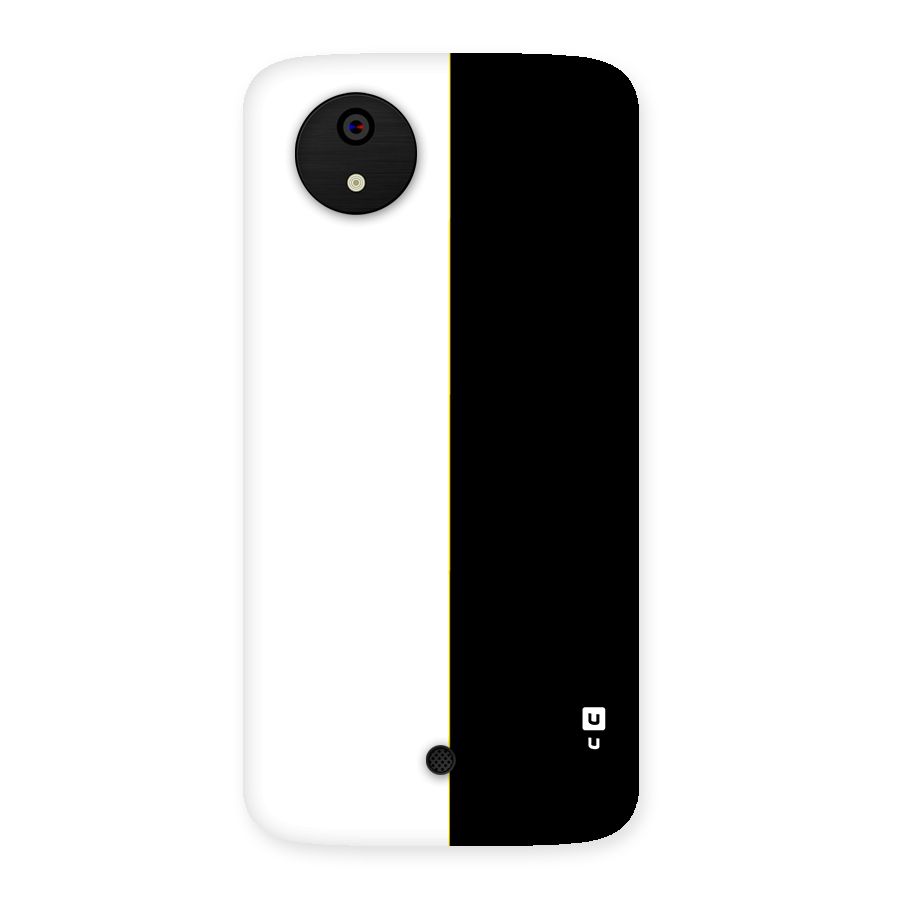 White Black Super Minimalistic Back Case for Canvas A1  AQ4501