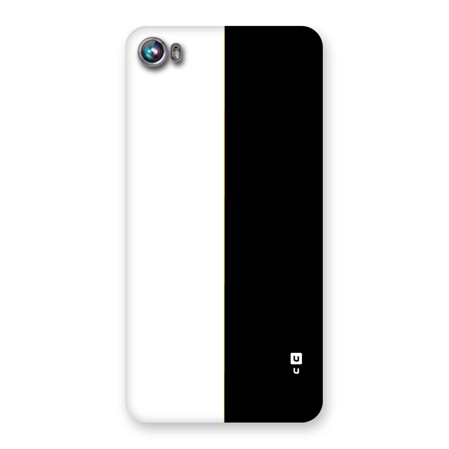White Black Super Minimalistic Back Case for Canvas Fire 4 (A107)