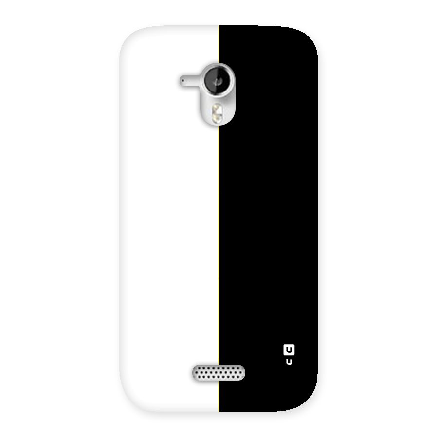 White Black Super Minimalistic Back Case for Canvas HD A116