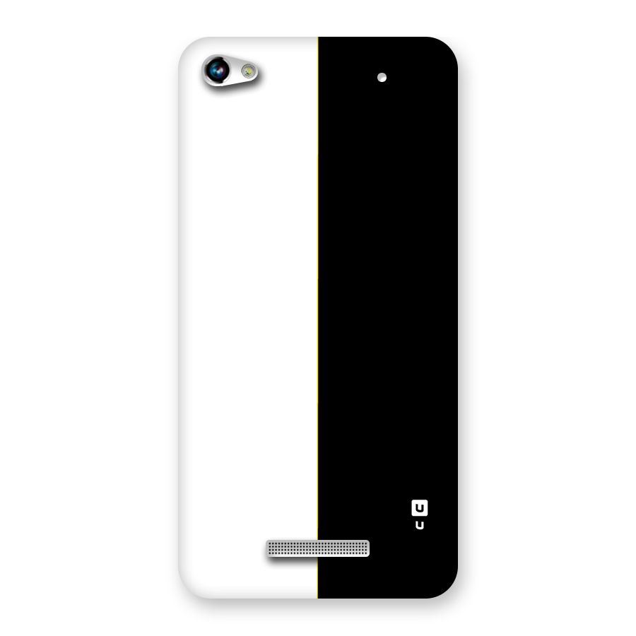 White Black Super Minimalistic Back Case for Canvas Hue 2 A316