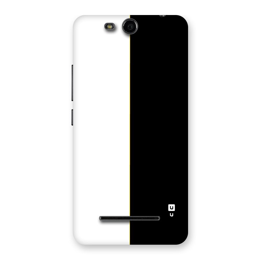 White Black Super Minimalistic Back Case for Canvas Juice 3 Q392