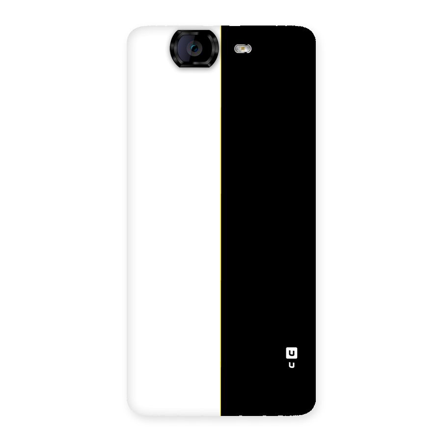 White Black Super Minimalistic Back Case for Canvas Knight A350