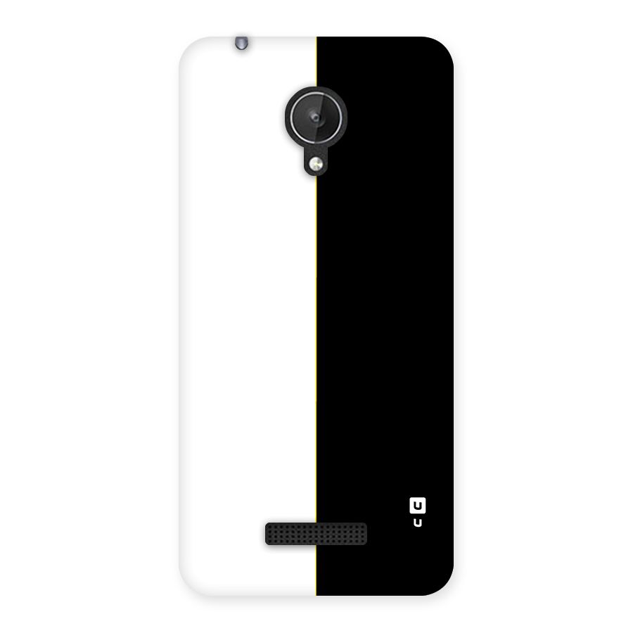 White Black Super Minimalistic Back Case for Canvas Spark Q380